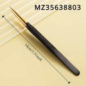 TEMU 가짜 속눈썹, 곡선 및 직선 팁, 네일 아트, 눈썹 및 메이크업 적용을 위한 정밀 속눈썹 족집게 세트 - 비전기 금속 족집게 도구