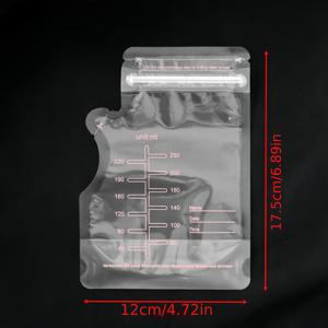 TEMU 30개입 플라스틱 우유, 주스, 커피, 모유 저장용 백, 12cm x 17.5cm, 식품 등급, 가정용 일회용 액체 백