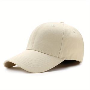 TEMU 통기성 베이스볼 캡 - 조절 가능한 끈, 단색, 폴리에스터 태양 모자, 러닝, 테니스, 골프용 - 손세탁 가능, 사계절용 스트레치 핏