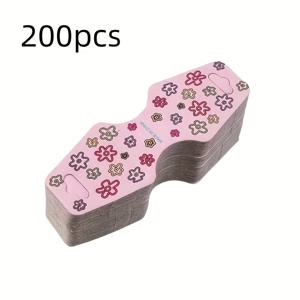 TEMU 200개 귀여운 디스플레이 종이 카드, 접이식 매달린 태그, 목걸이, 팔찌, 머리 액세서리 포장용으로 사용
