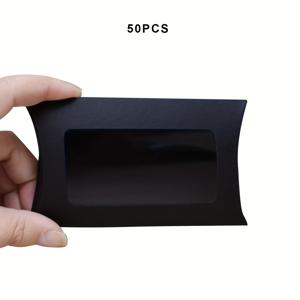 TEMU 50pcs 크래프트 종이 베개 창 과자 상자 - 결혼식, 생일, 졸업을 위한 우아한 선물 포장 | 자연색 브라운 종이, 내구성 및 재활용 가능, 작은 물건 보관, 파티 선물, 결혼식 과자 상자에 적합 | 러스티 웨딩 데코 | 재활용 가능 종이, 과자 웨딩