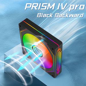 TEMU Frost Wind PRISM IV PRO 120mm 케이스 팬, 5V 3핀 ARGB, 12V 4핀 PWM, 무한 미러, 1650 RPM/분, 65 Cu Ft/분, 조용한 PC 히트싱크, 메인보드 동기화, 속도 제어, 데스크톱 냉각/팬/컴퓨터 케이스용