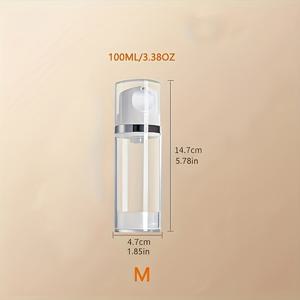 TEMU 1개 여행용 로션 스퀴즈 디스펜서 병 대용량 휴대용 진공 화장품 보관함 파운데이션 액체 워터 밀크 샘플 리필 가능 메이크업 용기 야외 여행 분할 크림 마스크 빈 병