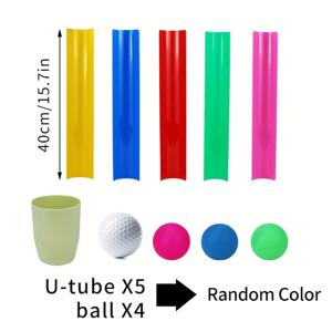 TEMU 40cm 컬러풀한 U자형 튜브 패스 레일리, 팀 빌딩 활동 게임 - 생동감 있는 디자인/인터랙티브 멀티플레이어 챌린지, 그룹 유니티, 협력 및 재미를 위한 완벽한 선택, 야외 활동 및 팀 스피릿 훈련에 이상적