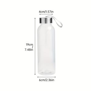 TEMU 투명 스포츠 물병, 휴대용 여행 및 하이킹용, 세척 쉬운 재사용 가능, 누수 방지 디자인. 개학 시즌 또는 아버지의 날 선물로 완벽한 선택. 3가지 사이즈 제공
