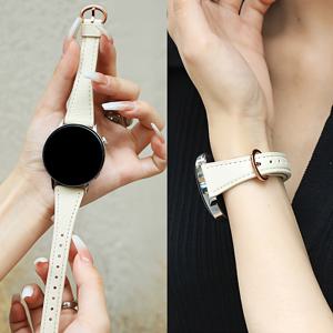 TEMU 삼성 4/5/6/7 시리즈 (40/44/45/46/47mm)용 20mm PU 합성 가죽 밴드 - 라이트 럭셔리 브라운 스트랩, 골든톤 버클, 내구성 & 편안한 교체용 밴드|스마트워치