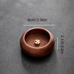 TEMU 전통 일본식 향로 - 우아한 타원형 받침대와 안정적인 플랫폼, 선 명상 및 차도, 홈 데코용 - 향 스틱 & 라인 호환 가능 - 전기 필요 없음 - 천연 목재 제작 - 요가, 사무실 또는 영적 공간에 적합, 심플 디자인, 광택 마감