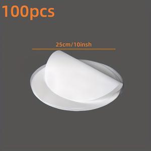 TEMU 100장 이롱 향기로운 무점착 베이킹 페이퍼 - 식품용 방지, 고온 내성 (450°F), 오븐용 사전 절단 원형 시트, 베이킹 & 쿠키 용지 (5-14인치)