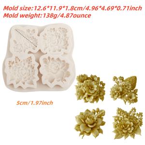 TEMU 1pc 우아한 보라색 꽃 실리콘 모양 DIY 공예 - 케이크, 디저트, 초콜릿, 과자, 펀당 모양, 손수 제작된 예술가의 요리, 케이크 장식 용품