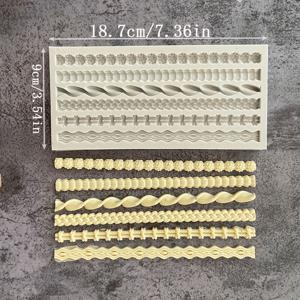 TEMU 다용도 체인 패턴 실리콘 몰드 케이크 장식용 - BPA 프리, 식품 등급 실리콘 퐁당, 초콜릿 및 공예 점토 몰드, 연회색 - 내구성 있고, 논스틱, 쉽게 청소 - 슈가크래프트 및 주방 가제트에 완벽함