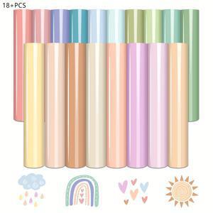 TEMU 18-팩 열전사 비닐, 12x9.8 인치, 중성 톤 브라운, 베이지, 토프, 티셔츠, 캔버스 백, 베개, DIY 공예 및 디자인 프로젝트를 위한 다양한 색상