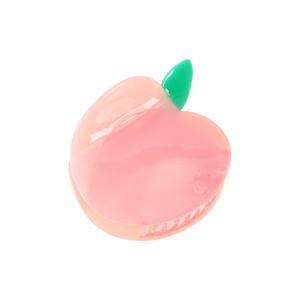 TEMU 달콤한 복숭아 모양 헤어 클립 귀여운 플레이트 머리핀 머리 상어 클립 과일 모자를 쓰고 있죠 헤어 액세서리|머리핀