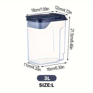 TEMU 1/4pcs 저장용기, 가정용 뚜껑이 있는 두꺼운 식품 밀봉 보관함, 쌓을 수 있고 휴대용 식품 보존함, 곡물, 시리얼, 견과류, 과일 및 스낵용, 주방 정리 및 보관용품, 주방 용품
