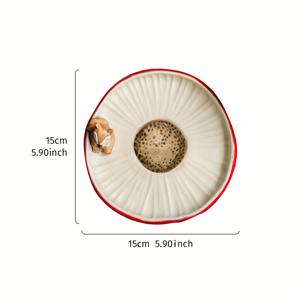 TEMU 1pc 귀여운 버섯 디자인 욕실 세면대 장식 트레이, 손으로 그린 ​​수지 홈 장식 접시, 사랑스러운 버섯 장식 보관함, 탁상용 악세사리 홀더