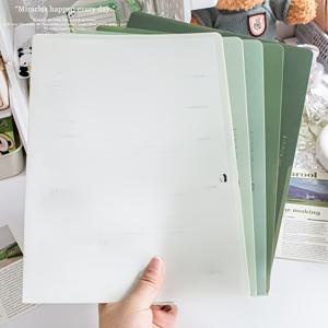 TEMU 5개 A4 그라데이션 투명 파일 폴더 L자형 클립 포함, 방수 기능이 있는 두꺼운 단일 시트 정리함, 사무용 문서 및 보고서용