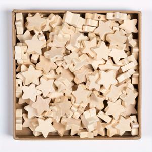 TEMU 50개 나무 별 비즈, 공예, 보석 만들기, DIY 팔찌, 손수 만든 선물 및 파티 장식 - 천연 나무, 부드러운 표면, 세부적인 절단, 완벽한 프로젝트