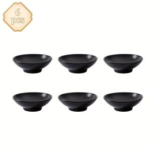TEMU 6pcs YUMIPLUS 세라믹 딥볼, 6.5cm 라운드 스와일 소스 디쉬, 조미료, 스시, 토마토 소스, 식초, 스낵을 위한 미니 서비스 볼 - 파티와 가정용으로 완벽합니다