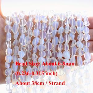 TEMU 약 38cm/줄, 6-8mm 불규칙 천연석 비즈 - 핸드폴리시 프리폼 스페이서 비즈, DIY 공예용, 독특한 결함과 변형, 다양한 색상 (빨강, 파랑, 초록, 보라, 검정), 주얼리 제작용 천연석 비즈, 비즈 작업 재료, 생생한 컬러, 유니크한 비즈 변형
