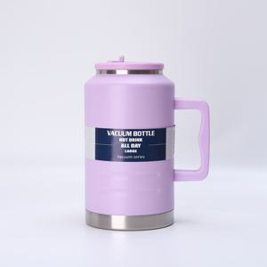 TEMU 67oz 대용량 보온 수통 & 이지버킷, 누수방지 빨대뚜껑이 있는 핸들형 18시간 냉/열 유지, BPA-Free, 땀방지 -캠핑, 여행, 체육관에 이상적인 선물 (아빠, 발렌타인데이, 졸업식)|텀블러