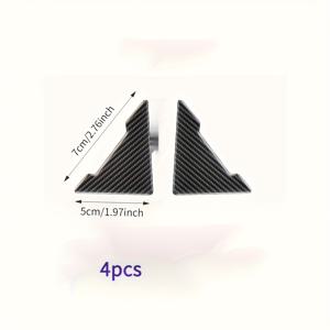 TEMU 4개 세트 카본 파이버 자동차 도어 코너 보호대 - PVC 충격 방지 스티커, 모든 모델 호환, 자동 변형 | 스포츠 스타일 도어 코너 프로텍터