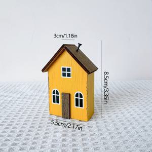 TEMU 1pc 나무 소형 집 장식품, 집 장식 미니어처 아름다운 캐빈 모델, 장식 장식품, DIY 장식품, 다양한 축제에 적합, 파티 장식품, 선물품, 정원 장식품, 패션 단일, 파티 장식품