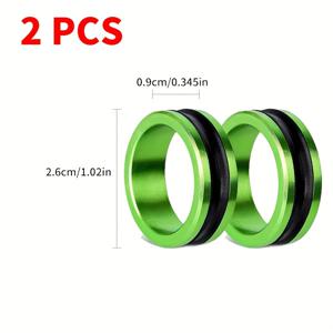 TEMU 2팩 낚시 링 풀러 - 미끄럼 방지 그립, 안전한 라인 제어를 위한 내구성 있는 알루미늄 합금 코드 타이 도구, 휴대용 낚시 액세서리, 슬림 메탈릭 마감|물고기반지