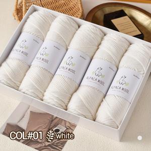 TEMU 알파카 245 스틱 니들 두꺼운 실 5묶음, 다색 가을과 겨울 남성 및 여성 패션 제작 선물 수제 DIY, 뜨거운 스웨터 바늘 재료 가방, 스카프 모자 장갑 스웨터 무릎 패드 실 볼 5개/팩, DIY 공예 초보자 세트, 니들포인트 프로젝트|스카프|뜨개실