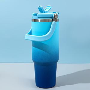 TEMU 30oz 스테인리스 스틸 진공 단열 텀블러 손잡이 포함 - 누수 방지, 더블 벽으로 뜨거운 & 차가운 음료용, 차, 집, 직장, 여행에 완벽 - 그라데이션 색상, 이상적인 크리스마스 선물|텀블러