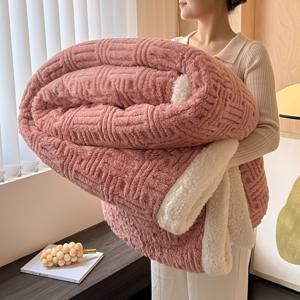 TEMU 새로운 자카드 담요, 거실 액세서리,침실 필수품,기하학적 패턴,현대적 미학,내구성 있는 구조,고품질 직조,플러시 침구,따뜻한 커버렛,홈 데코레이터,아늑한 생활