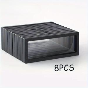 TEMU 8pcs 클래식 먼지 방지 보석 보관 상자 세트, 23*9*2cm 산화 방지 투명 PE 필름 디스플레이 상자, 반지, 목걸이, 귀걸이에 적합 - 플라스틱 디스플레이 및 포장 정리 주최자, 필름 용기, 보석 상자|링귀걸이