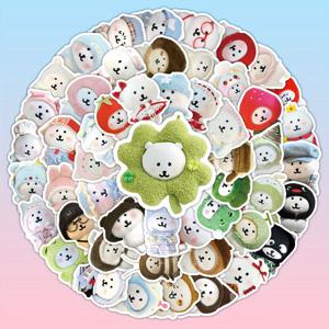 TEMU 70 귀여운 만화 자아 비판熊 시리즈 스티커, 수트케이스, 휴대폰 케이스, 노트북, 헬멧, 스케이트보드에 적합, 방수 장식 스티커 DIY 창의적인 홈 스티커 장식 스티커