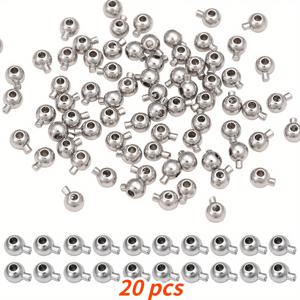 TEMU 20개 3.5mm 구리 포지셔닝 버클 커넥터, 멀티펑션 원형 핸드메이드 DIY 팔찌 및 목걸이 제작 소재 및 도구