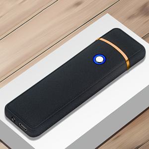 TEMU 전자 라이터, 스마트 USB 충전식 무화염 양면 휴대용 점화기 (실내외 사용 가능) - 블랙