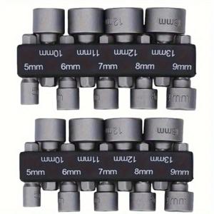 TEMU 18피스 내부 육각 소켓 세트, 너트 드라이버 비트 도구 키트, 5mm-13mm, 크롬 바나듐 스틸, 수동 작업용