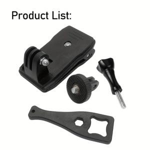 TEMU For Gopro Hero 모델 13부터 4까지, Insta360 X 시리즈 및 SJCAM/Akaso 액션 카메라와 호환 가능한 백팩 스트랩 클립 마운트, DJI OSMO 액션 카메라용 퀵 릴리스 클램프 포함