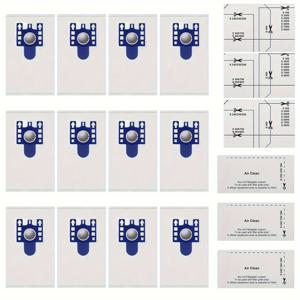 TEMU 18팩 3D 먼지방지 가방, Miele GN 진공청소기 호환, Miele 클래식 C1 완전 C1, C2, C3, S400I - S456I S600 - S658 S800 - S958 S2000 - S2999 S5000 - S5999 S8000-S2999 S227 S240 S270 S280 S400 S2 S5 S8 시리즈용 교체용