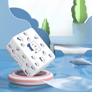 TEMU 400장 울트라 소프트 티슈 팩 - 홈, 호텔, 여행 및 차량용 귀여운 만화 곰 디자인의 5겹 연한 베이지 종이