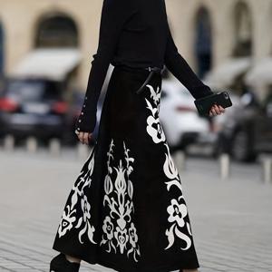 TEMU 플로럴 프린트 맥시 드레스 - 패션 스타일 숏 투 롱 길이 드레스, 미드 스트레치 원단, 봄 여름 가을 웨딩 게스트 드레스, 비치 파티 의상, 세탁기 사용 가능한 플로우 드레스