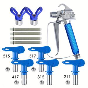 TEMU 12개 세트, 페인트 분사기 (211, 315, 417, 515, 517 노즐), 4개의 필터 2개의 팁가드, DIY 벽·울타리·자동차·보트용 -&회전관절-쉬운 사용
