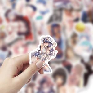 TEMU 애니메이션 웨이후 스티커 팩 50개 - 노트북, 물병, 휴대폰 및 스케이트보드용 멋진 PVC 데칼, 스크랩북 및 개인화용 생동감 넘치는 애니메이션 캐릭터 디자인, 애니메이션 스티커