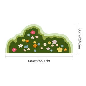TEMU 1000g+10mm 플러시 인조 양모 카펫 - 부드럽고 미끄럼 방지, 불규칙한 모양의 생생한 녹색 이끼와 컬러풀 꽃, 세탁기 사용 가능, 침실 및 거실 장식에 완벽, 아늑한 홈 액센트, 침실 장식 | 플로럴 패턴 | 플러시 질감, 거실용 러그, 침실용 러그, 방용 러그, 녹색 러그, 이끼 러그, 거실용 러그, 거실용 러그
