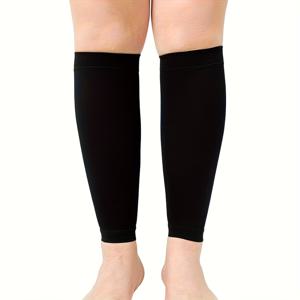 TEMU 스포츠 압축 발목 슬리브 1 쌍 - 러닝 및 사이클링을 위한 남녀 공용 20-30mmHg 다리 압력 양말, 따뜻함 지원, 니트 소재, 나일론 블렌드, 기계 세척 가능, 발목 지원 슬리브|스포츠 디자인|스트레치 가능한 소재