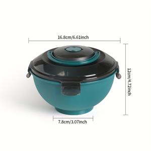 TEMU 1pc 전자 레인지용 즉석 국수 국수 그릇, 밀봉 잠금 커버, 누출 방지 휴대용 점심 상자, 식기 세척기 및 오븐 안전, 대용량, 아치 핸들, 상단 배기 밸브, 식기 세척기 안전