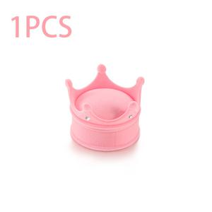 TEMU 1pc 빈티지 크라운형 핑크 벨벳 보석 상자 - 다기능 디스플레이 및 보관 선물 상자, 버클 클로저, 반지, 귀걸이, 목걸이용 부드러운 플러시 내부 - 독특한 홈 데코 및 여성 선물, 보석 상자