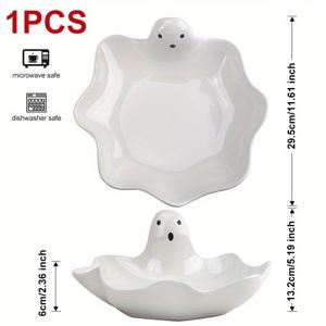 TEMU 1pc 할로윈 테마 세라믹 샐러드 볼 & 파스타 플레이트 - 11.61
