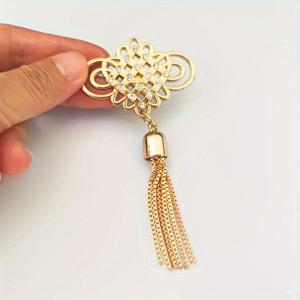 TEMU 3개 DIY 핸드메이드 가방 장식 스톤 중국 매듭 태슬 버클, 금속 펜던트, 가방 앞 버클, 크리스마스, 크리스마스 이브, 돈봉투 장식, 펜던트 데코, DIY 지갑 만들기
