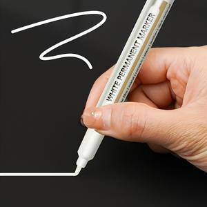 TEMU 영구 화이트 마커 - 방수, 퇴색 방지, 미술, 유리, 도자기, 나무, 금속용 - 및 귀여운 문구류에 적합 | 미술 용품 | 부드러운 필기감