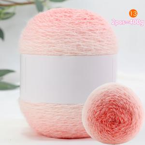 TEMU 1 대형 그라데이션 로드 가방, 긴 섹션 염색 무지개색 꽃 실, 캐주얼 뜨개질 실, 수제 뜨개질 DIY 재료, 뜨개질, 크로셰 패션 스웨터, 여성용 숄, 재킷, 헤어밴드, 모자, 의류 액세서리 실 볼 1팩 = 2개 = 400g 80% 아크릴 20% 나일론 실