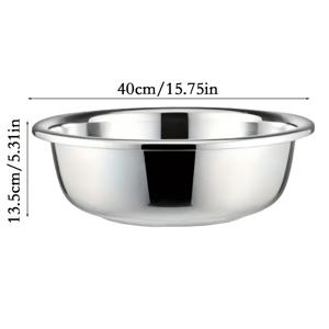 TEMU 1/2개 세트, 헤비듀티 스테인리스 다용도 주방볼 – 36/40cm 초대형 믹싱 베이신 (레스토랑 & 제과점/가정용)