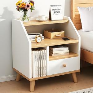 TEMU AOSOM 모던한 원목 디자인 2단 협탁 수납장 침실 거실 원룸 인테리어 필수 아이템 대용량 수납공간 제공 안전한 무독성 마감 처리 간편 설치 가능
